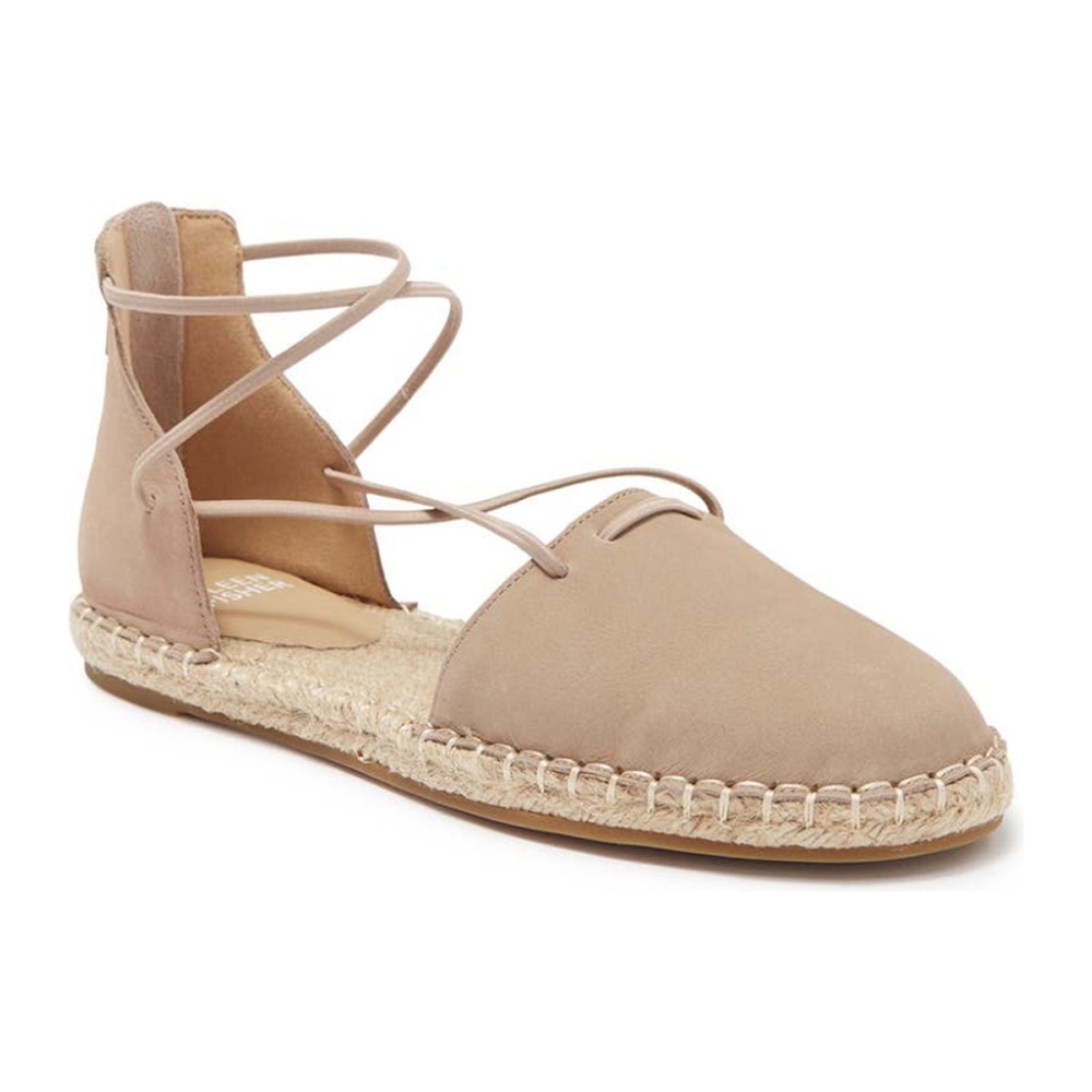 Eileen Fisher espadrille flats tan nubuck NWOT